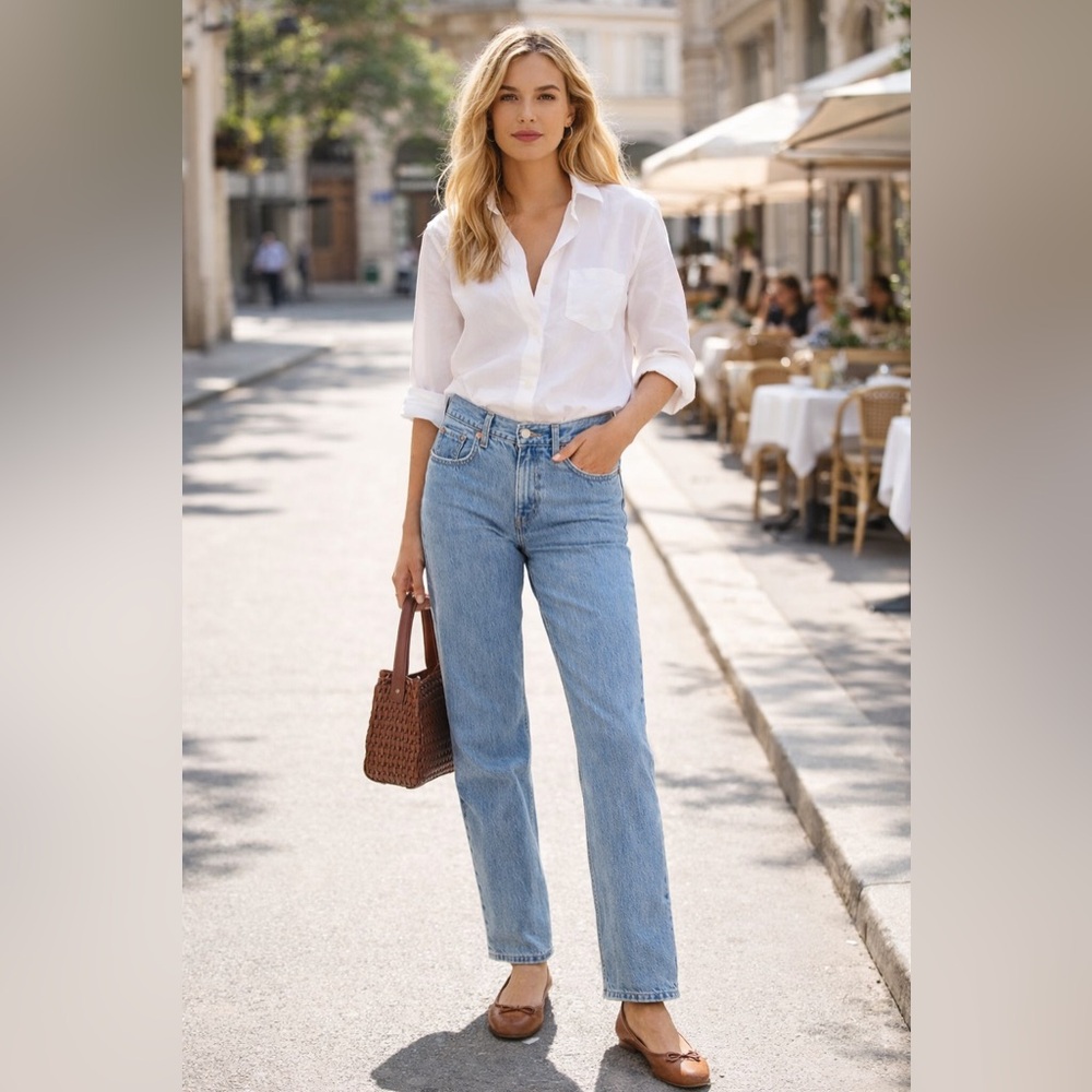 LEVI’S Low Pro Straight Jeans — Light Wash | Effortless 90s Minimalist Denim